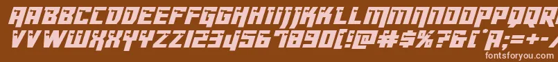 Dangerbotital Font – Pink Fonts on Brown Background