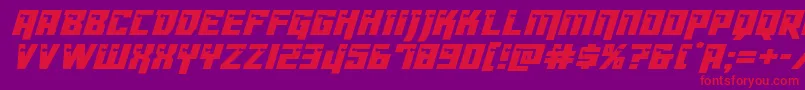 Dangerbotital Font – Red Fonts on Purple Background