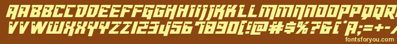 Dangerbotital Font – Yellow Fonts on Brown Background