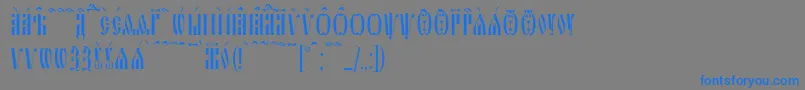 Подробнее о шрифте SlavjanicKucs Шрифт SlavjanicKucs – синие шрифты на сером фоне