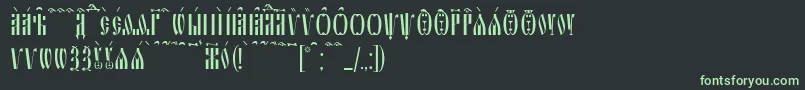 Шрифт SlavjanicKucs – зелёные шрифты на чёрном фоне