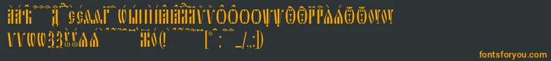Шрифт SlavjanicKucs – оранжевые шрифты на чёрном фоне