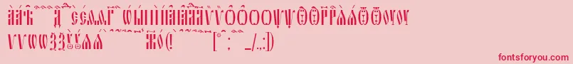 SlavjanicKucs Font – Red Fonts on Pink Background