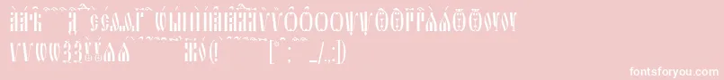 SlavjanicKucs Font – White Fonts on Pink Background