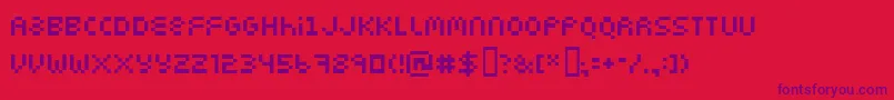 Digitype Font – Purple Fonts on Red Background