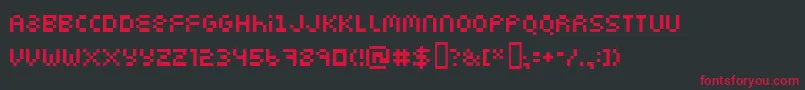 Digitype Font – Red Fonts on Black Background