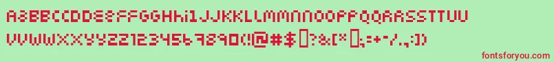 Digitype Font – Red Fonts on Green Background