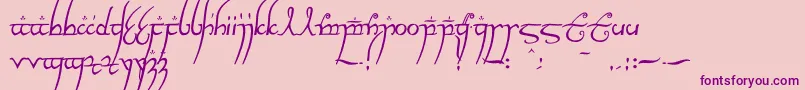 Elvishringnfi Font – Purple Fonts on Pink Background