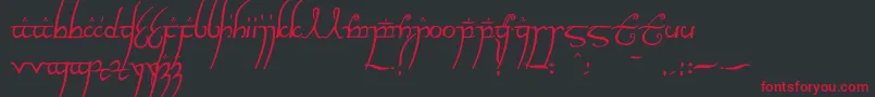 Elvishringnfi Font – Red Fonts on Black Background