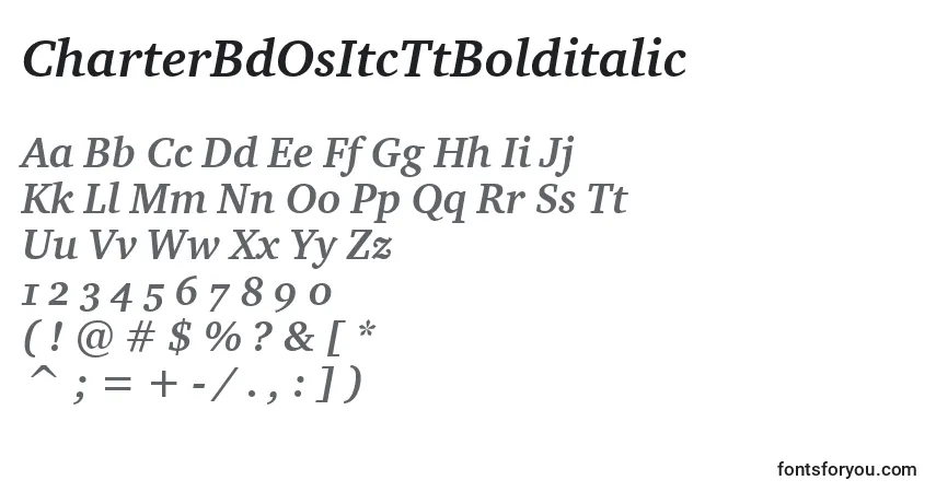 Шрифт CharterBdOsItcTtBolditalic – алфавит, цифры, специальные символы