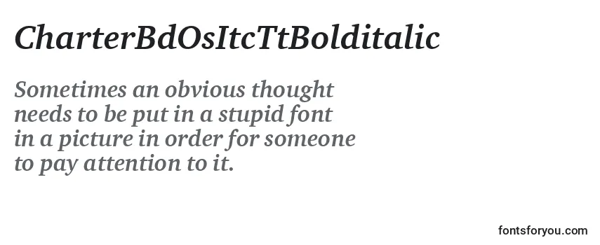 CharterBdOsItcTtBolditalic Font