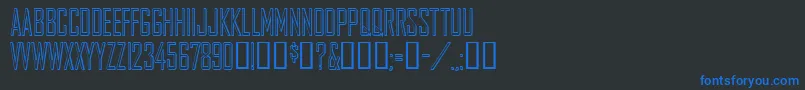 Шрифт Agencygothic – синие шрифты на чёрном фоне
