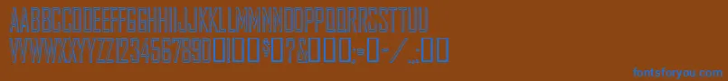 フォントAgencygothic – 茶色の背景に青い文字