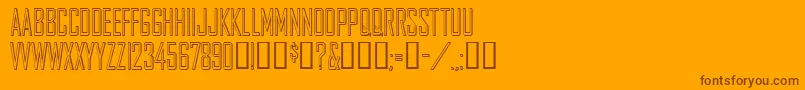 Agencygothic Font – Brown Fonts on Orange Background