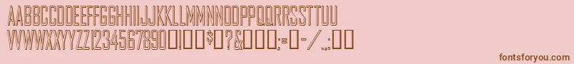 Шрифт Agencygothic – коричневые шрифты на розовом фоне