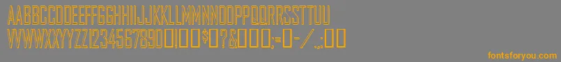 Agencygothic Font – Orange Fonts on Gray Background