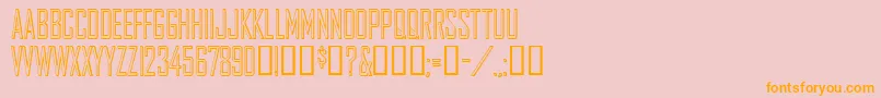 Agencygothic Font – Orange Fonts on Pink Background