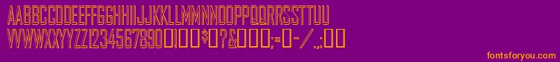 Agencygothic Font – Orange Fonts on Purple Background