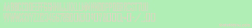 Agencygothic-fontti – vaaleanpunaiset fontit vihreällä taustalla