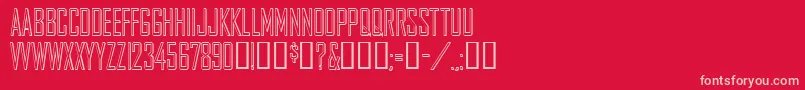 フォントAgencygothic – 赤い背景にピンクのフォント