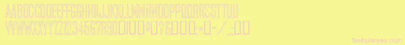 Agencygothic-fontti – vaaleanpunaiset fontit keltaisella taustalla