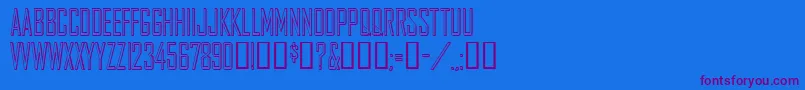Agencygothic Font – Purple Fonts on Blue Background