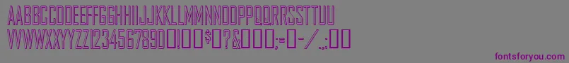Agencygothic-fontti – violetit fontit harmaalla taustalla