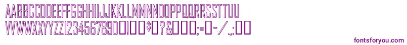 フォントAgencygothic – 白い背景に紫のフォント