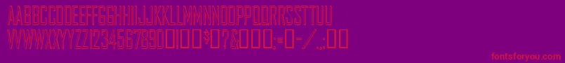 Agencygothic Font – Red Fonts on Purple Background