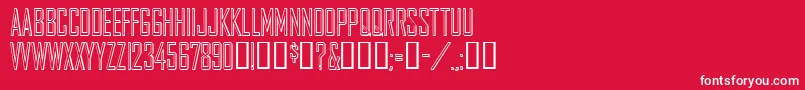Agencygothic Font – White Fonts on Red Background