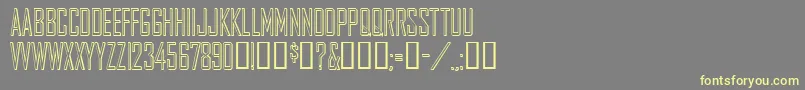 Agencygothic-fontti – keltaiset fontit harmaalla taustalla