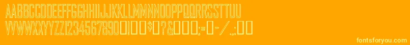 Agencygothic Font – Yellow Fonts on Orange Background