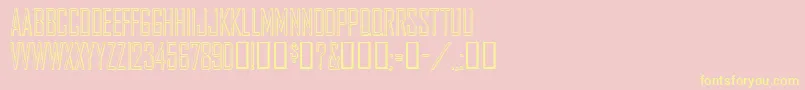 Шрифт Agencygothic – жёлтые шрифты на розовом фоне