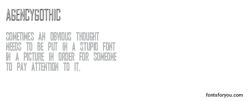 Review of the Agencygothic Font