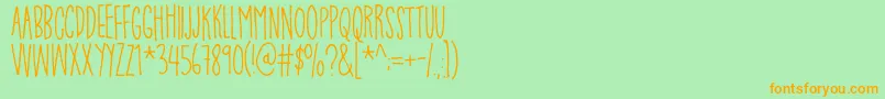 PompelmusSweetDemo Font – Orange Fonts on Green Background