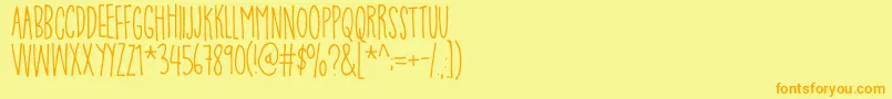 PompelmusSweetDemo Font – Orange Fonts on Yellow Background