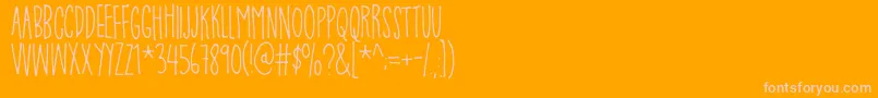 PompelmusSweetDemo Font – Pink Fonts on Orange Background