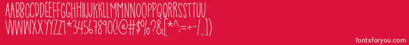 フォントPompelmusSweetDemo – 赤い背景にピンクのフォント
