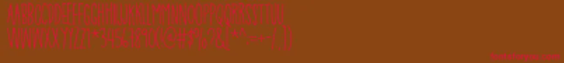 PompelmusSweetDemo Font – Red Fonts on Brown Background