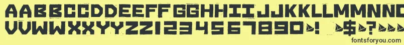 Sinkis93 Font – Black Fonts on Yellow Background