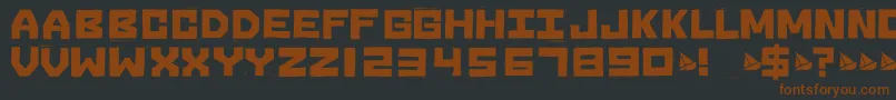 Sinkis93-fontti – ruskeat fontit mustalla taustalla