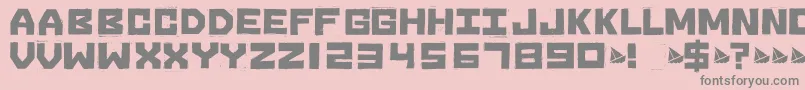 Sinkis93-Schriftart – Graue Schriften auf rosa Hintergrund