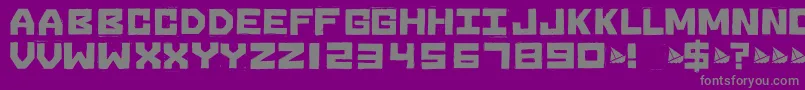 Sinkis93-Schriftart – Graue Schriften auf violettem Hintergrund