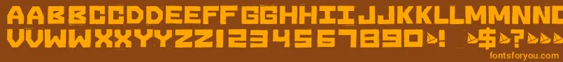 Czcionka Sinkis93 – pomarańczowe czcionki na brązowym tle