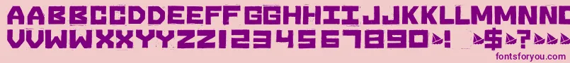 Sinkis93 Font – Purple Fonts on Pink Background