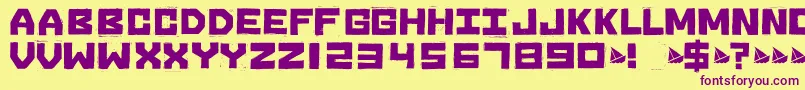 Sinkis93 Font – Purple Fonts on Yellow Background