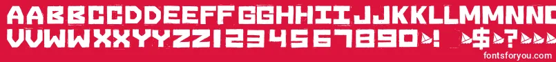Sinkis93 Font – White Fonts on Red Background