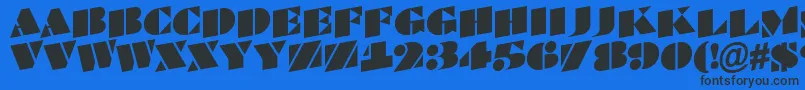 BraggatitulspupRegular Font – Black Fonts on Blue Background