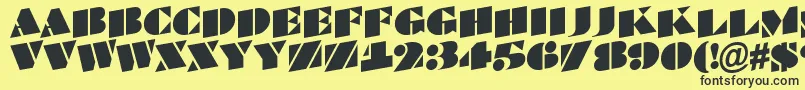 BraggatitulspupRegular Font – Black Fonts on Yellow Background