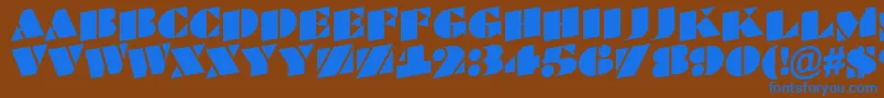 BraggatitulspupRegular Font – Blue Fonts on Brown Background